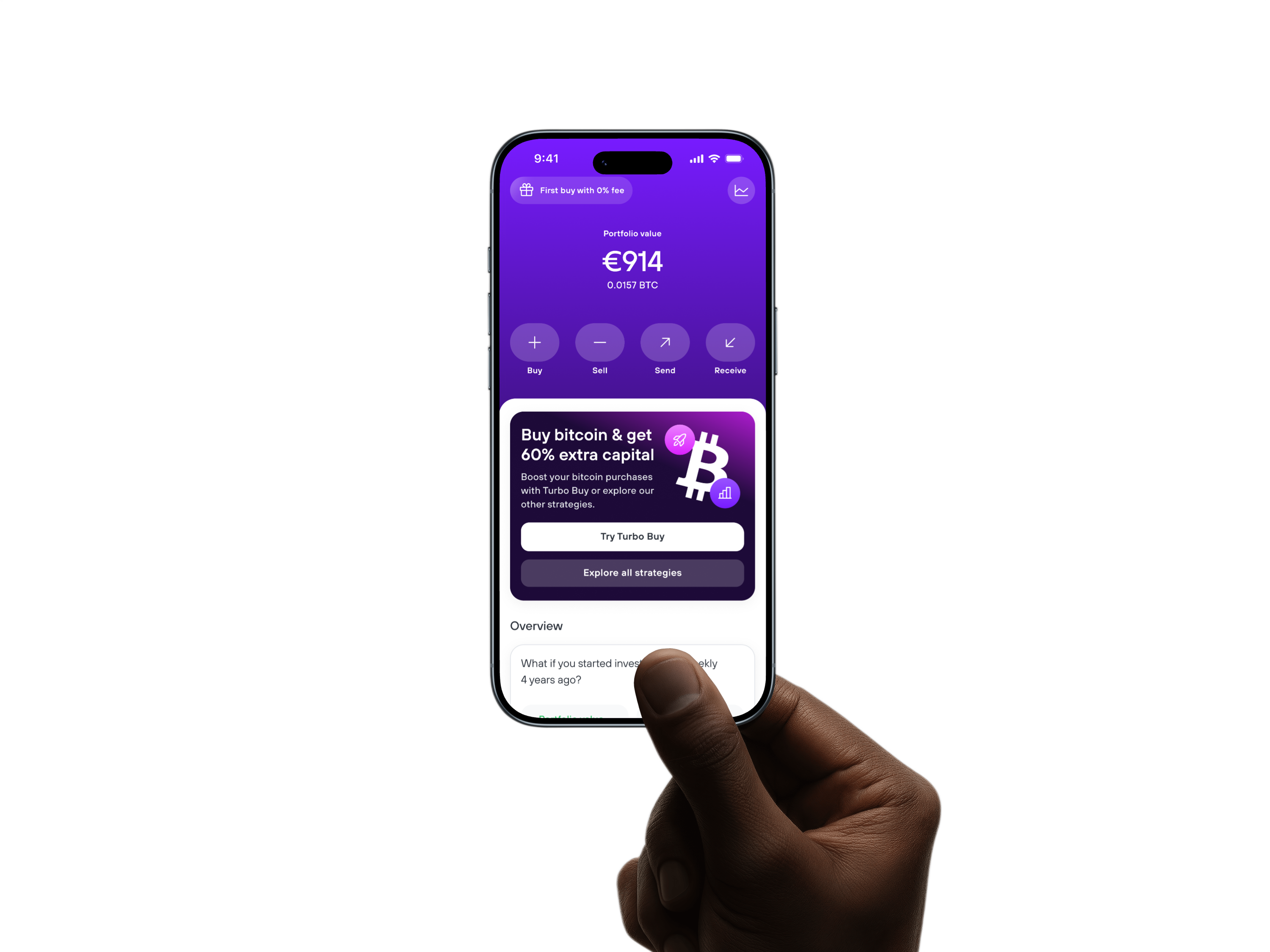 Invity app — one app for buying, saving, and accumulating Bitcoin